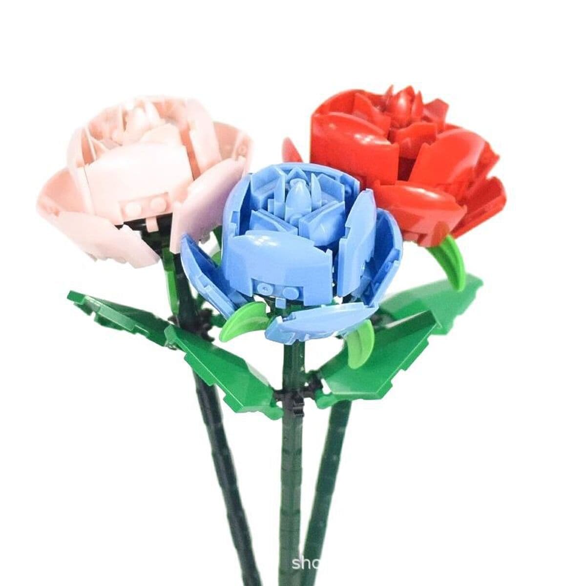 Розовые строительные блоки совместимы с LEGO головоломка собрать игрушки для девочек Вечная жизнь букет для девочек День...