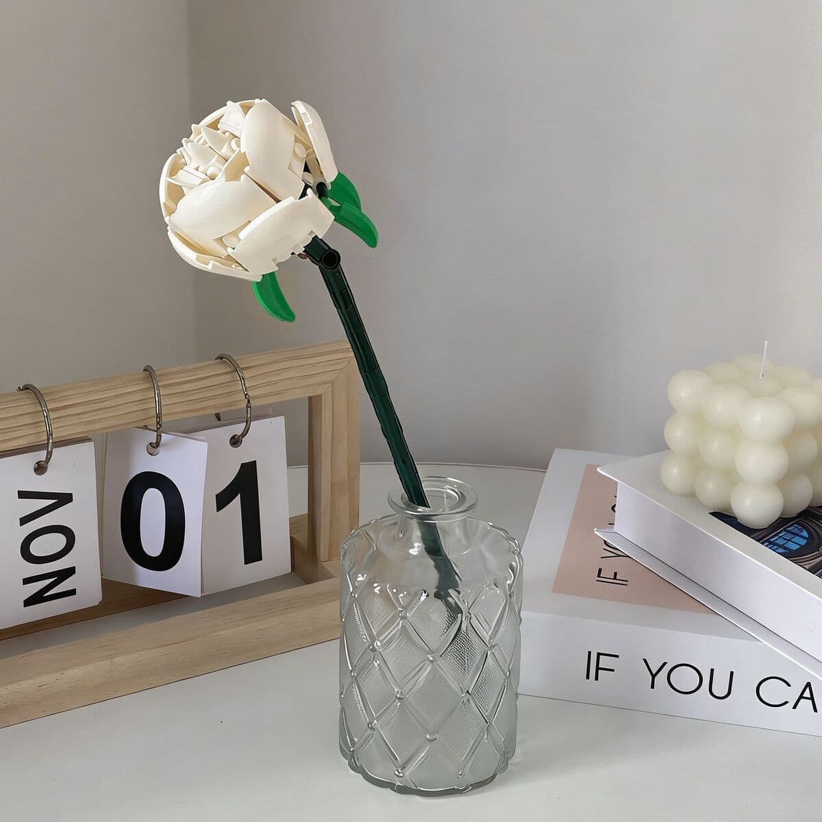 Розовые строительные блоки совместимы с LEGO головоломка собрать игрушки для девочек Вечная жизнь букет для девочек День...