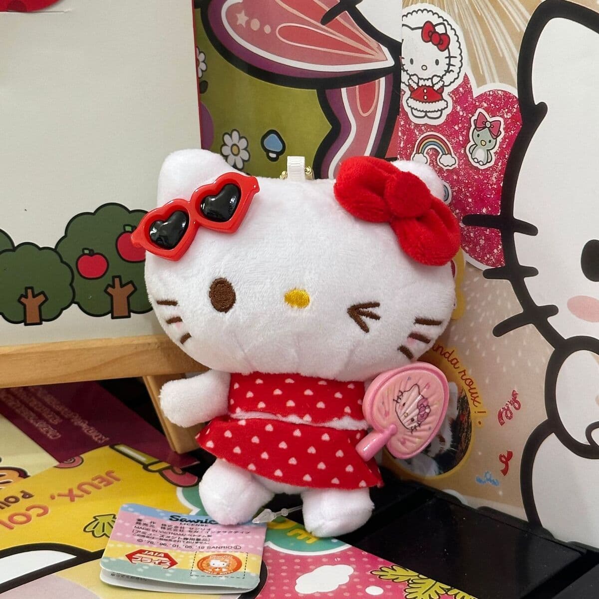 Любовь hellokitty кукла брелок подвеска подарочная сумка плюшевая милая кукла подвеска милая