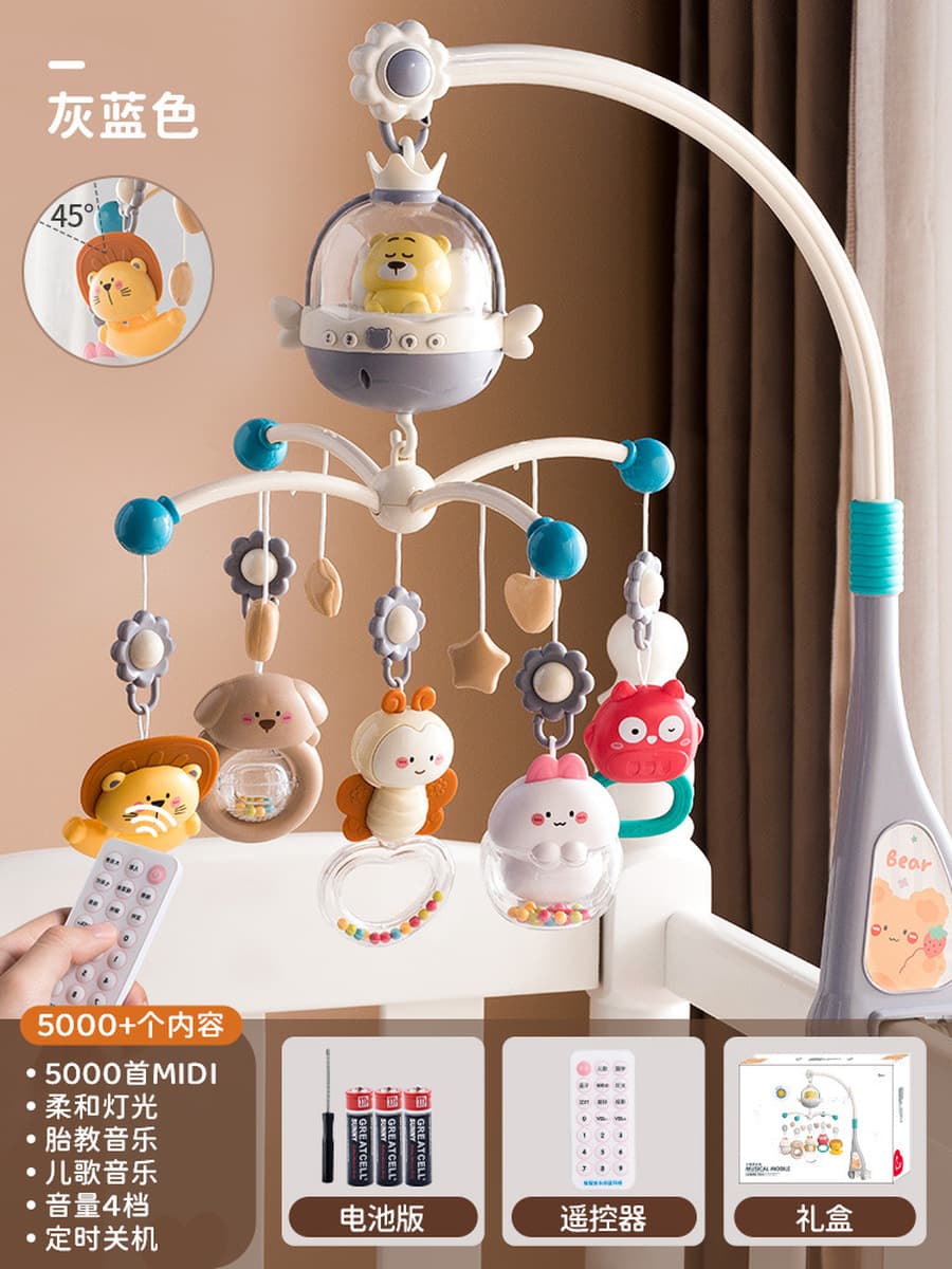 Новорожденный ребенок погремушки детская коляска музыкальная кровать подвесная вращающийся колокольчик детская головоломка...
