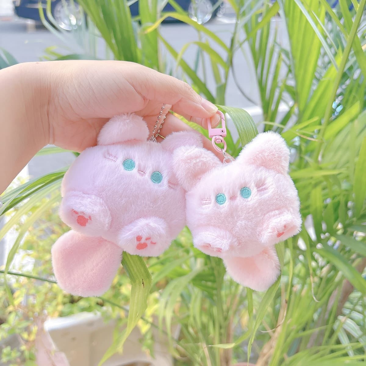 Популярный пищащий плюшевый брелок-подвеска в виде милого котенка, игрушка для автоматов с игрушками, плюшевая кукла
