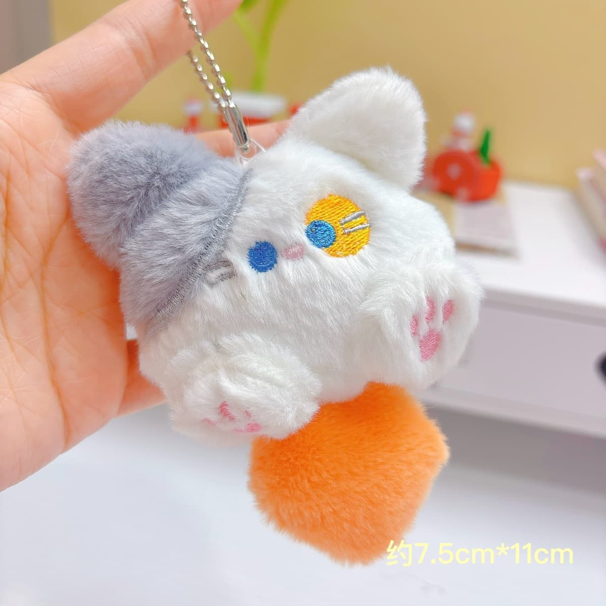 Популярный пищащий плюшевый брелок-подвеска в виде милого котенка, игрушка для автоматов с игрушками, плюшевая кукла
