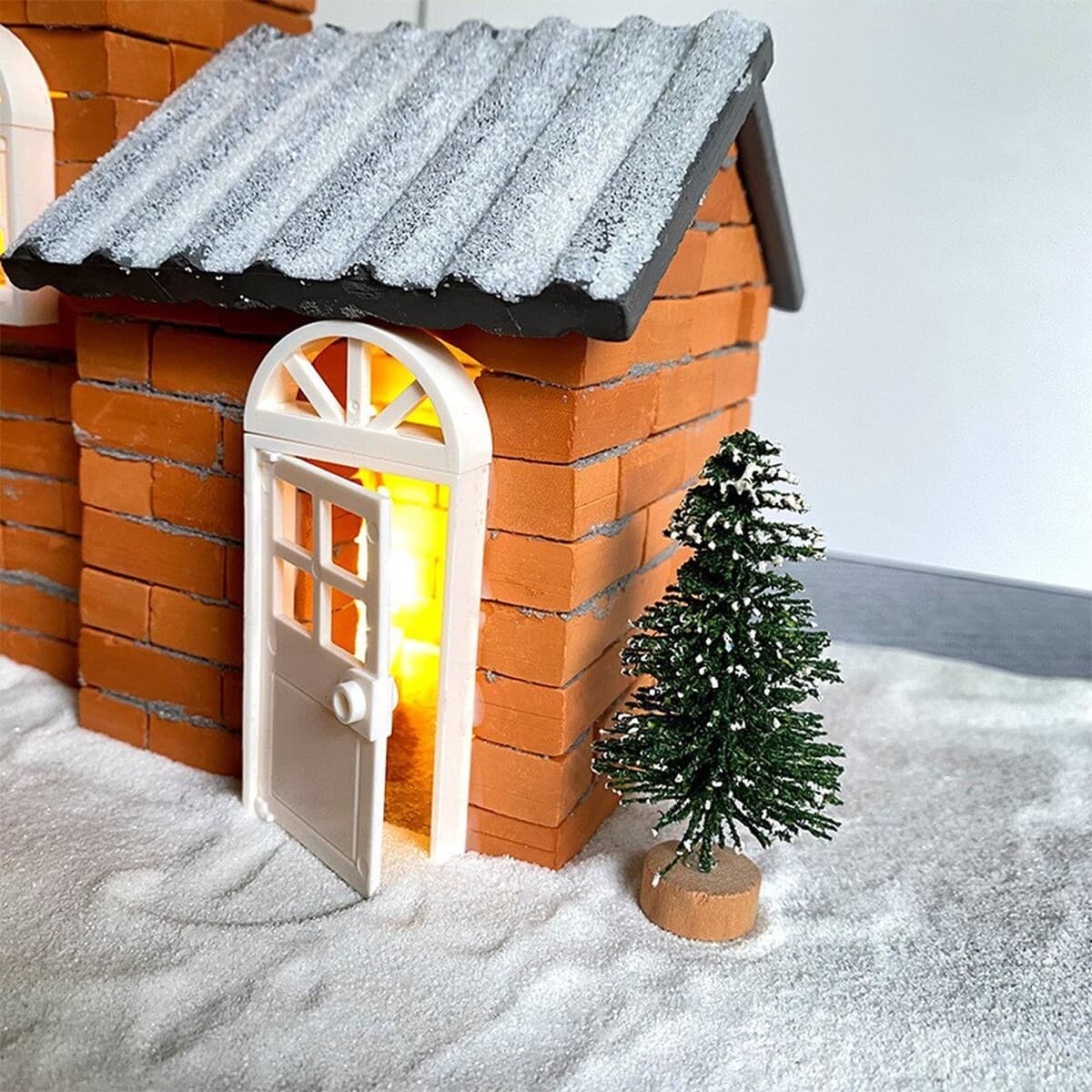 Мини-модель двери и окна маленький кукольный домик Мейсона DIY коттедж подвижное открытие и закрытие миниатюрной двери