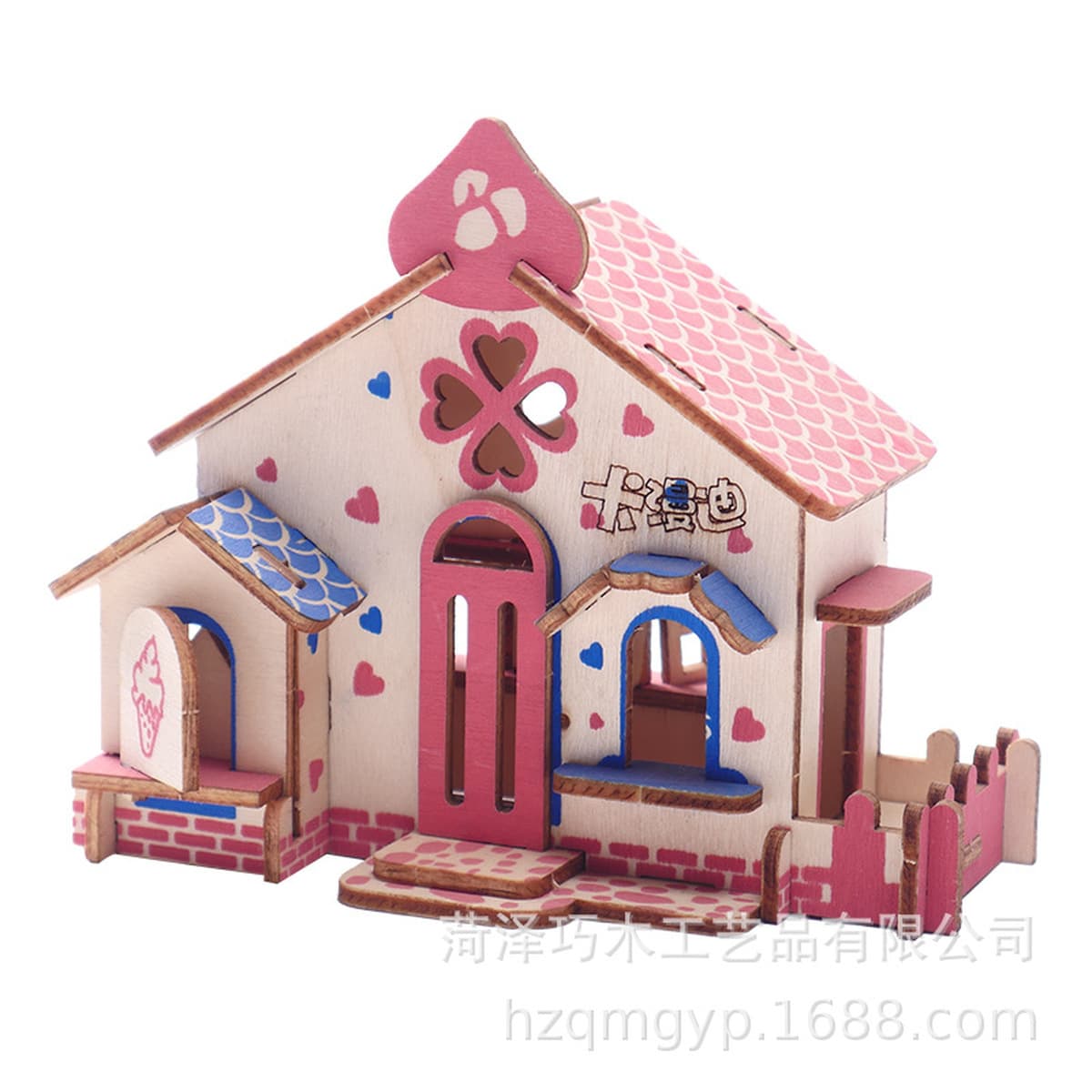 Деревянный 3D стерео пазл, детский развивающий строительный пазл, модель «сделай сам», собранный вручную, маленький домик,...