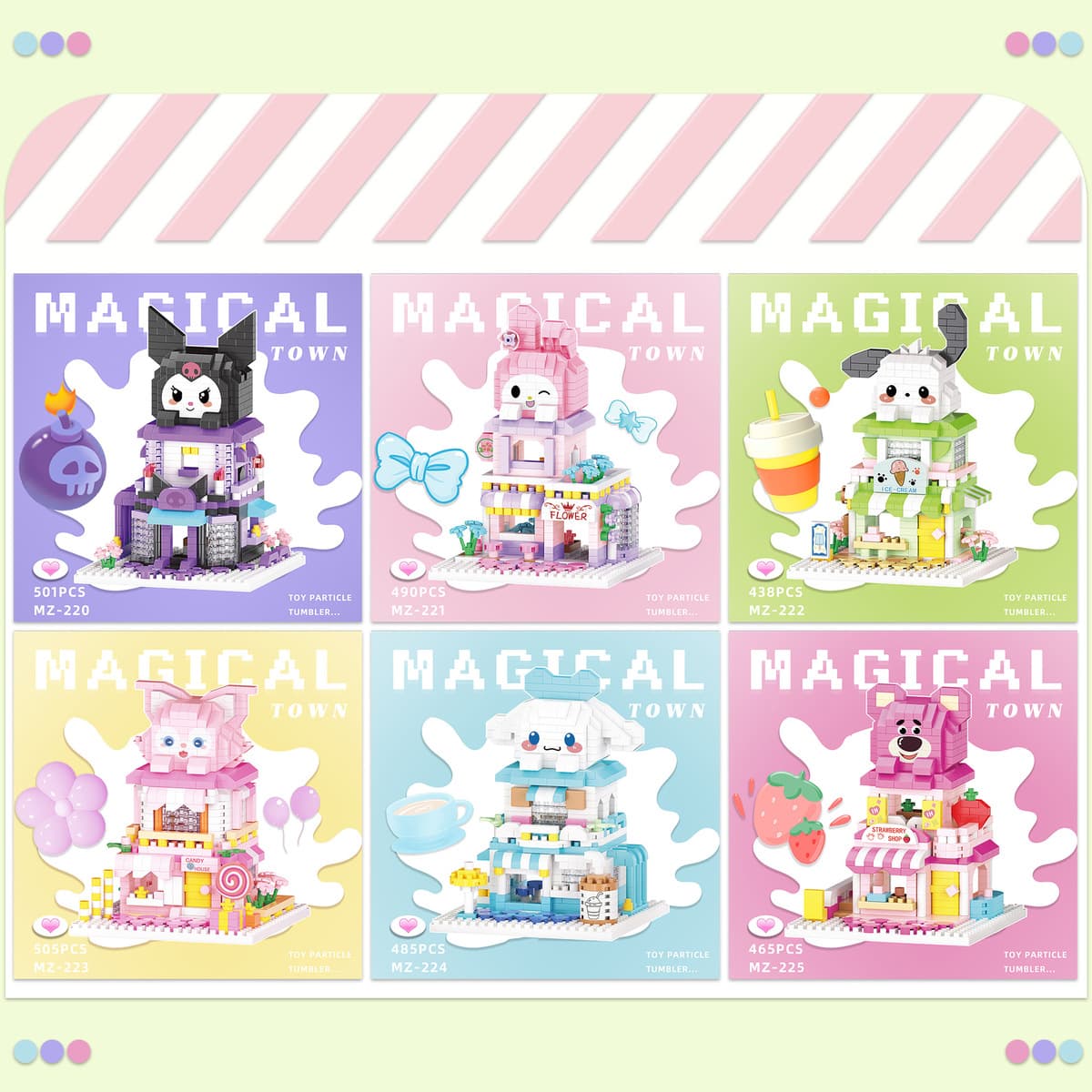 Маленькие частицы Street View строительные блоки, совместимые с LEGO City Архитектурная модель Детская головоломка,...