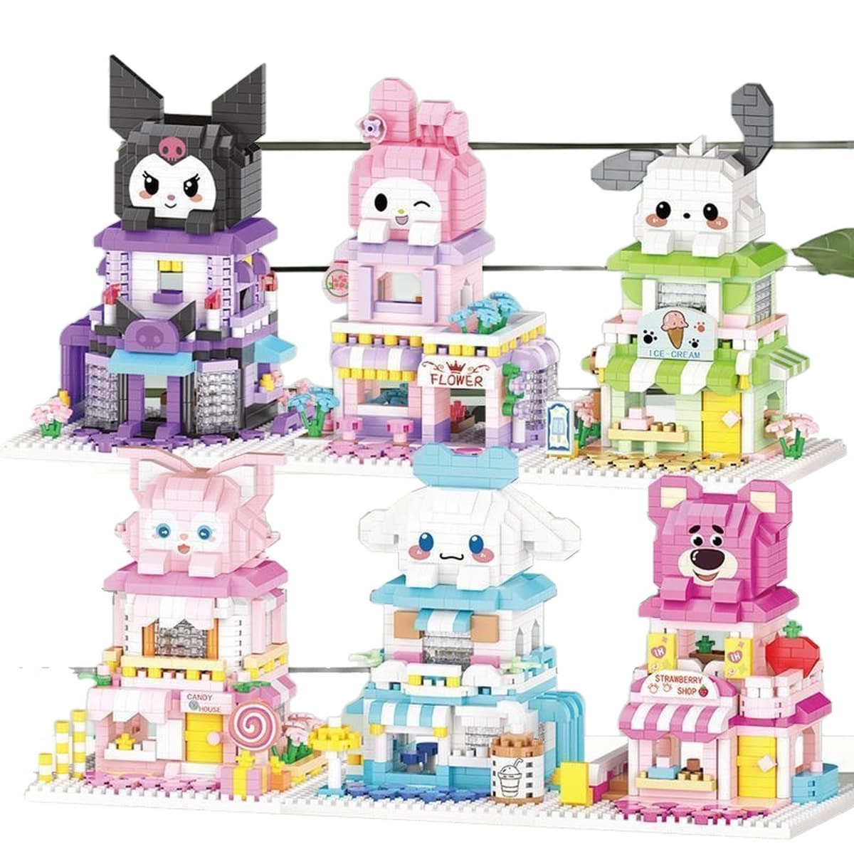 Маленькие частицы Street View строительные блоки, совместимые с LEGO City Архитектурная модель Детская головоломка,...