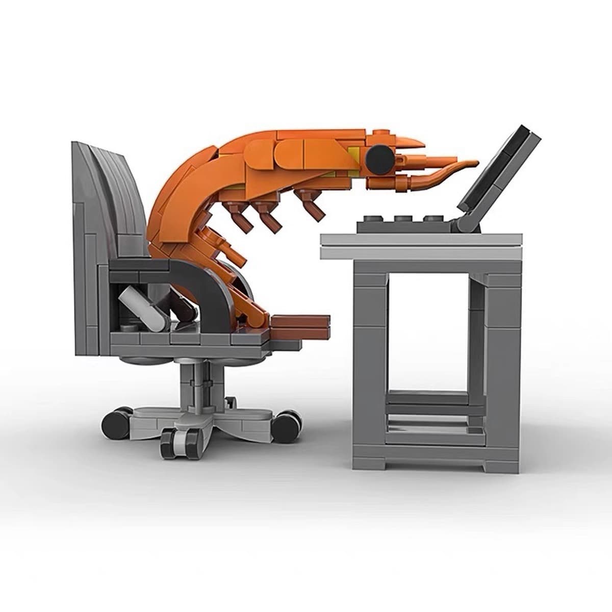 Не друг, строительный блок, креветка, MOC, орнамент, обучающая сборка, игрушка, интернет-знаменитость, горячий тренд,...