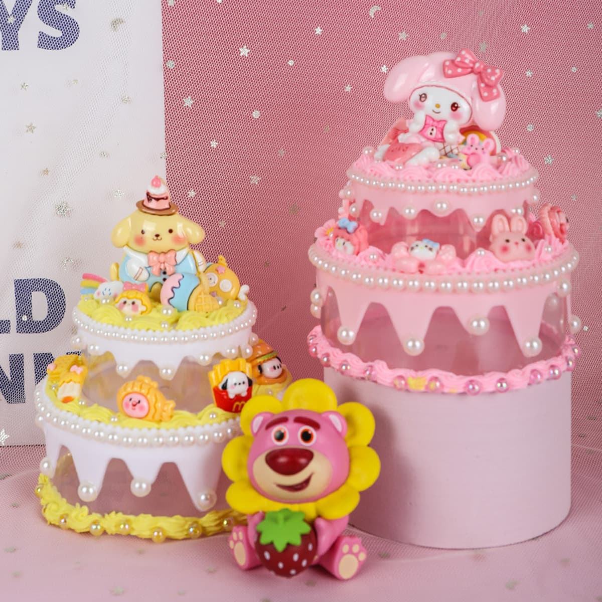 Крем-клей diy торт коробка для хранения детских украшений ручной работы