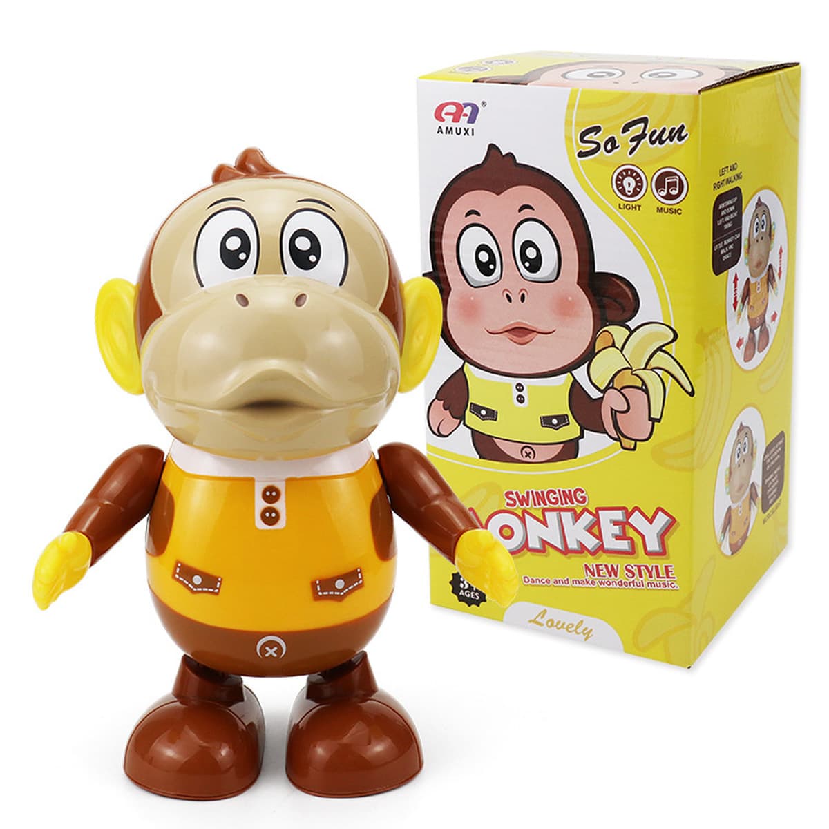 Бесплатная доставка через границу Горячая продажа электрическая музыка свет танцующая кукла робот игрушка детская...