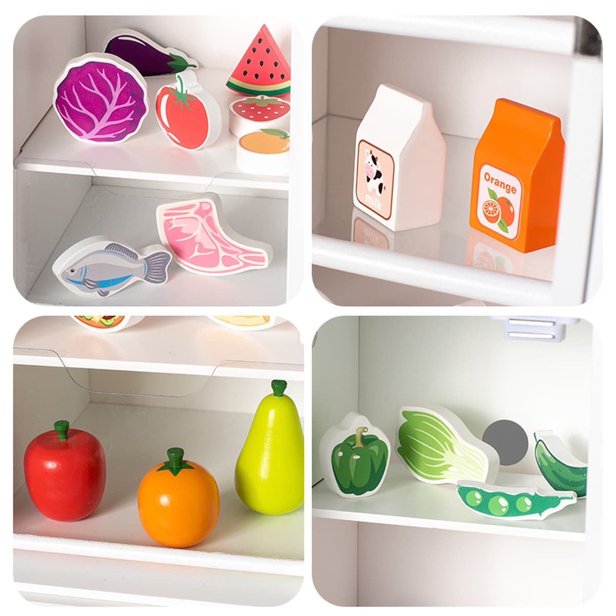 Детский детский дом деревянный симулятор трехдверный холодильник большой кукольный дом девочка мальчик хранения бытовой...