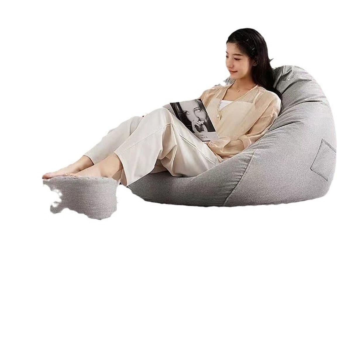 Ленивый диван бобовый мешок сеть красная гостиная спальня повседневная татами балкон ленивый стул может лежать