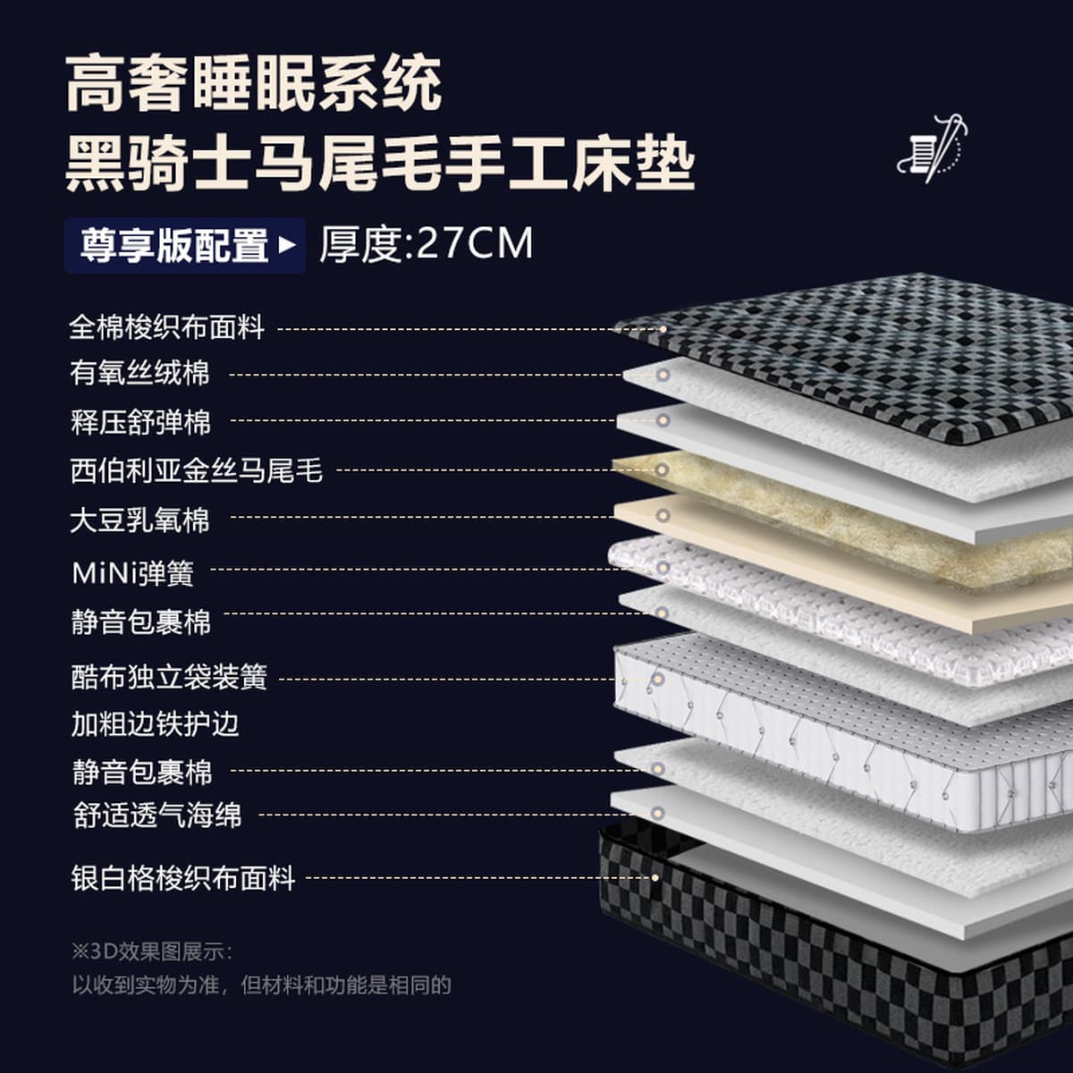 Элитный шерстяной независимый двухслойный пружинный матрас, матрас для звездных отелей, матрас с ручной обивкой на кнопках и...