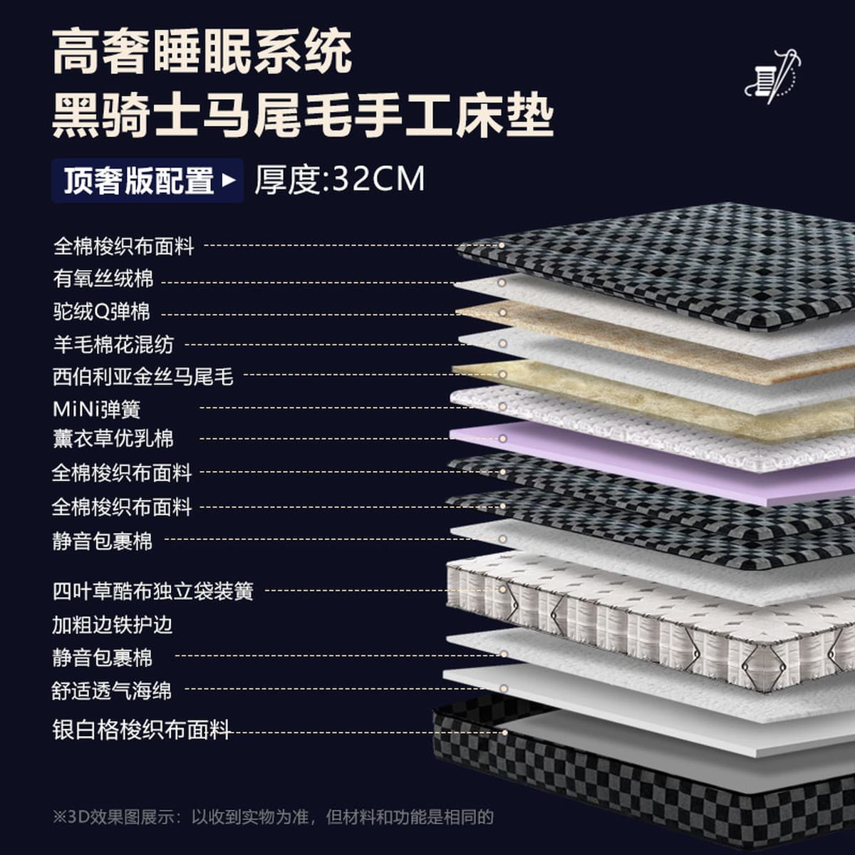 Элитный шерстяной независимый двухслойный пружинный матрас, матрас для звездных отелей, матрас с ручной обивкой на кнопках и...