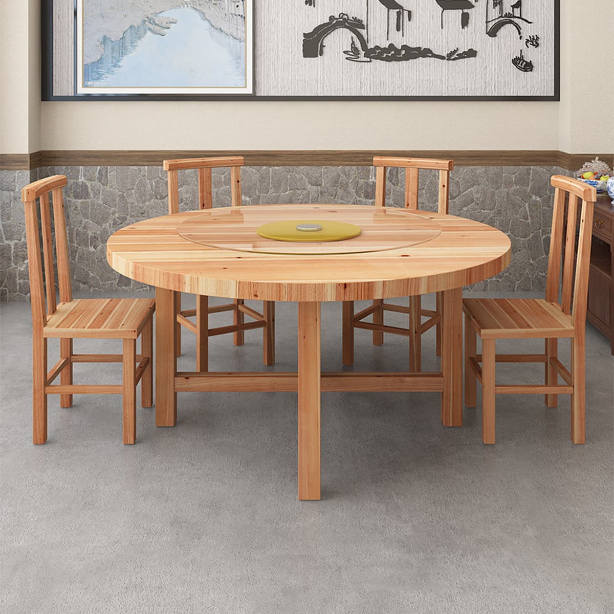 Круглый стол из цельного дерева утолщенный кедровый 1,2 м Домашний обед Деревянный стол Панель 1,1 м Складной обеденный стол...