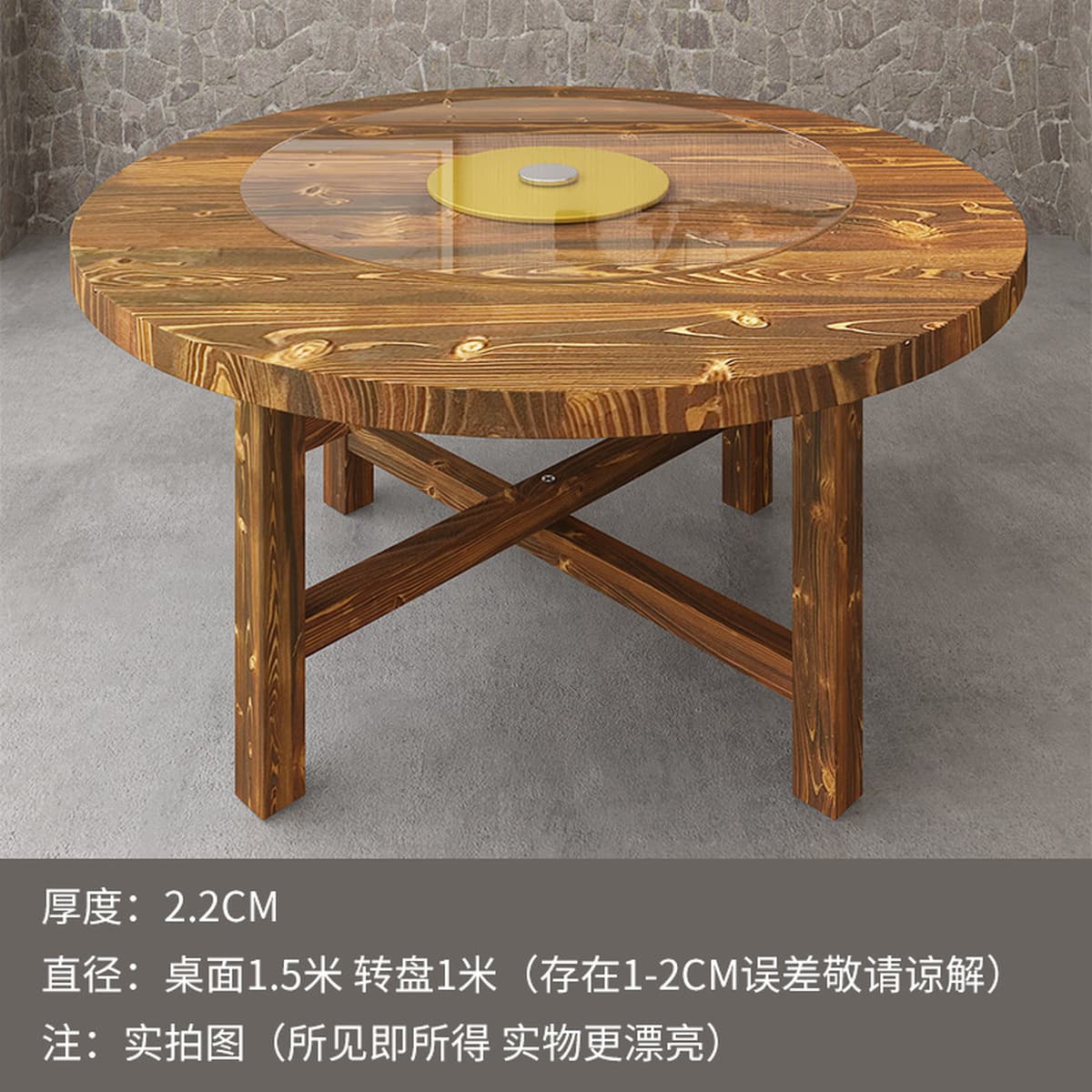 Круглый стол из цельного дерева утолщенный кедровый 1,2 м Домашний обед Деревянный стол Панель 1,1 м Складной обеденный стол...