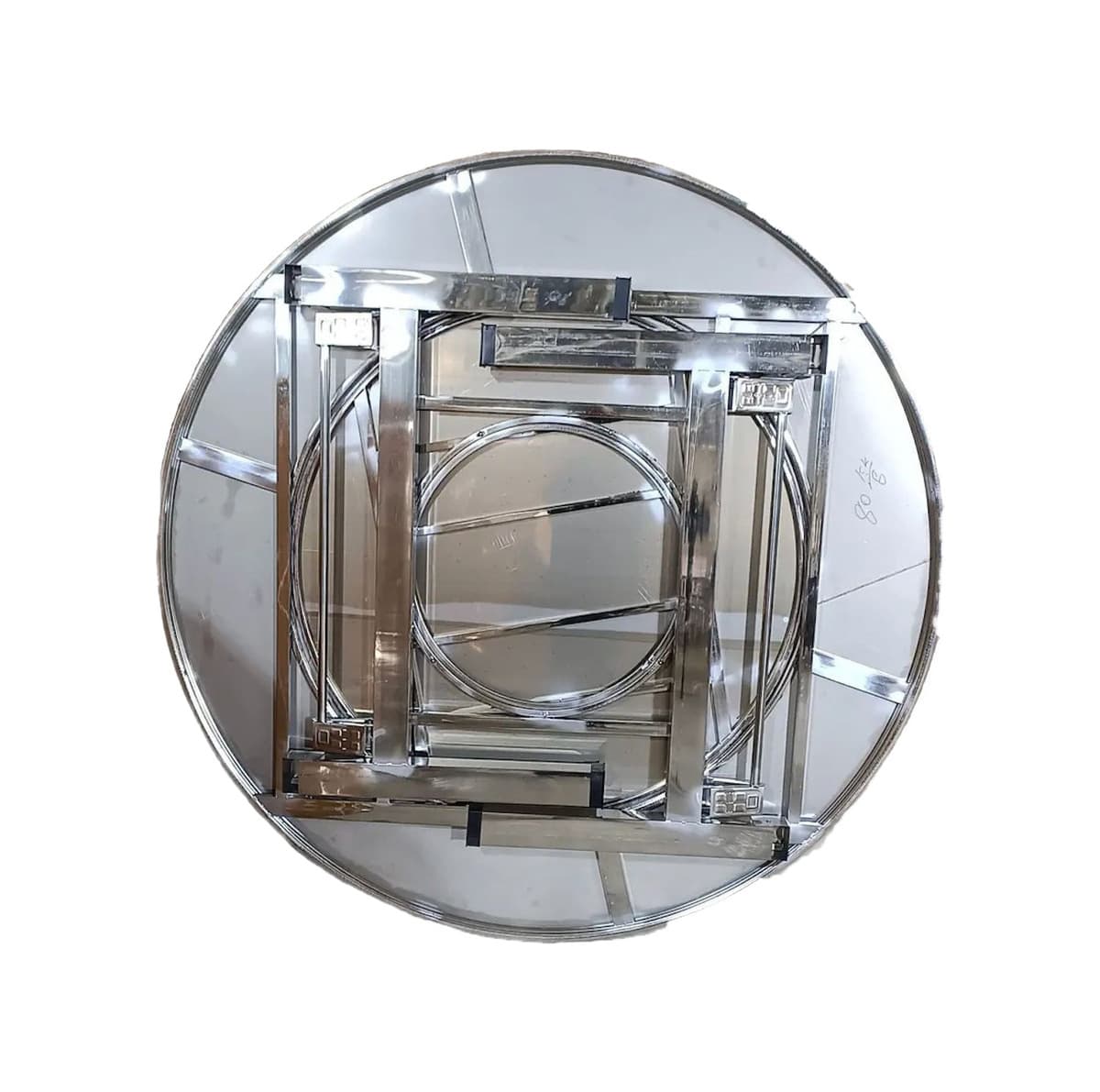 Полноцветный встроенный вращающийся круглый стол из нержавеющей стали для дома и гостиной, простой встраиваемый обеденный...