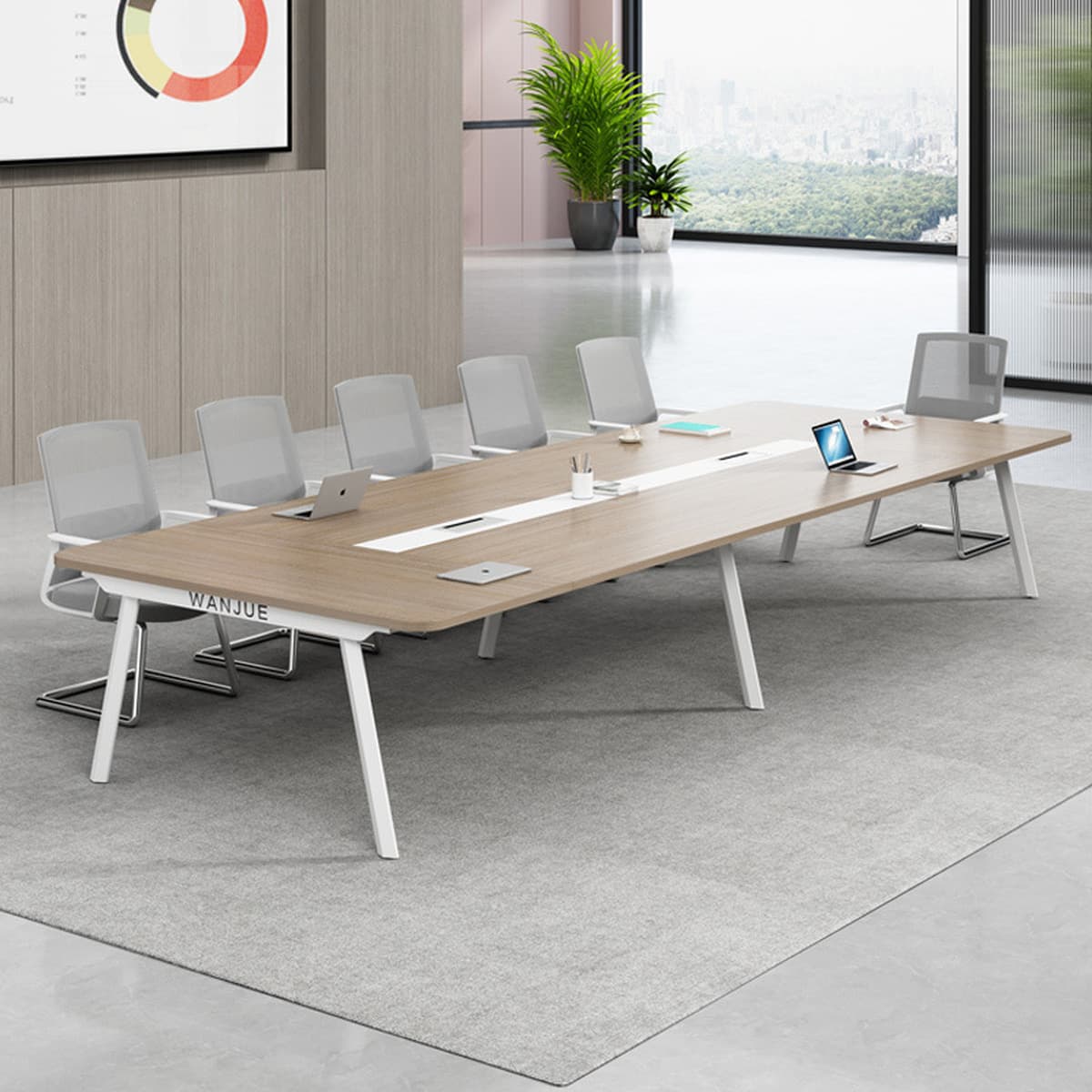 Конференц-стол Длинный стол Простой современный бизнес-бар Стол для приема Шэньчжэнь Конференц-зал Стол для переговоров и...