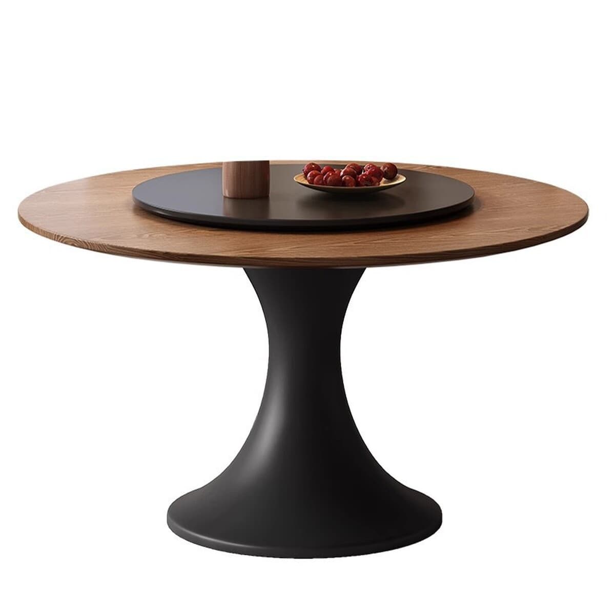 Круглый обеденный стол из цельного дерева во французском стиле середины века, 1.4m г., американский ретро-стол с маленькой...