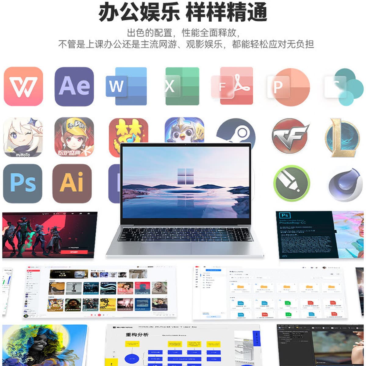 Игровой ноутбук 15.6inch Metal Core i5/i7 для киберспорта, офиса, дизайна, трансграничный дропшиппинг