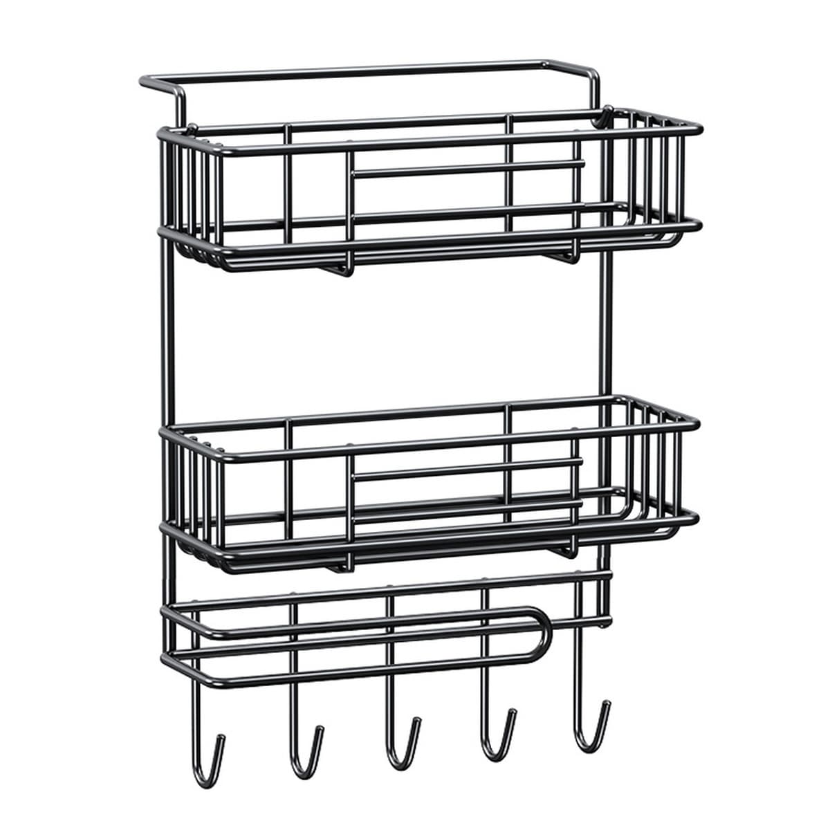 Полка для холодильника Многофункциональная боковая вешалка для кухонных бумажных полотенец для хранения полиэтиленовой сумки...