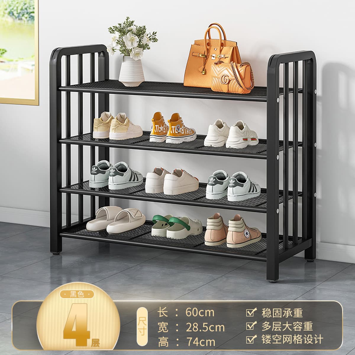 Напольная обувница для прихожей, минимальный заказ — одна штука, многоярусная компактная обувница, пылезащитный простой шкаф...