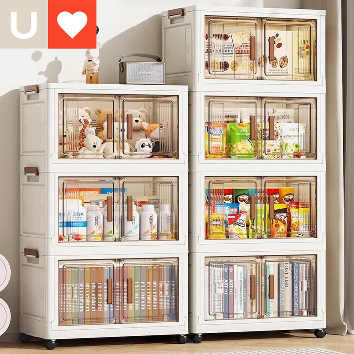Стеллаж для хранения Younai бытовой детский шкафчик Одежда Игрушка Организация Шкаф установка-Бесплатный складной шкаф для...