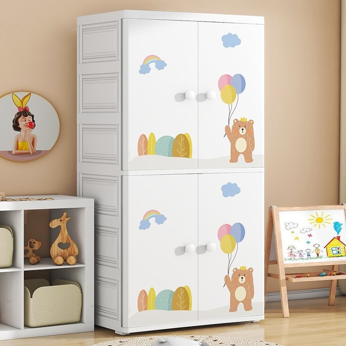 Спальня детская двойная дверь одежда одеяло шкаф для хранения ящика ящик для детских принадлежностей шкаф для хранения...