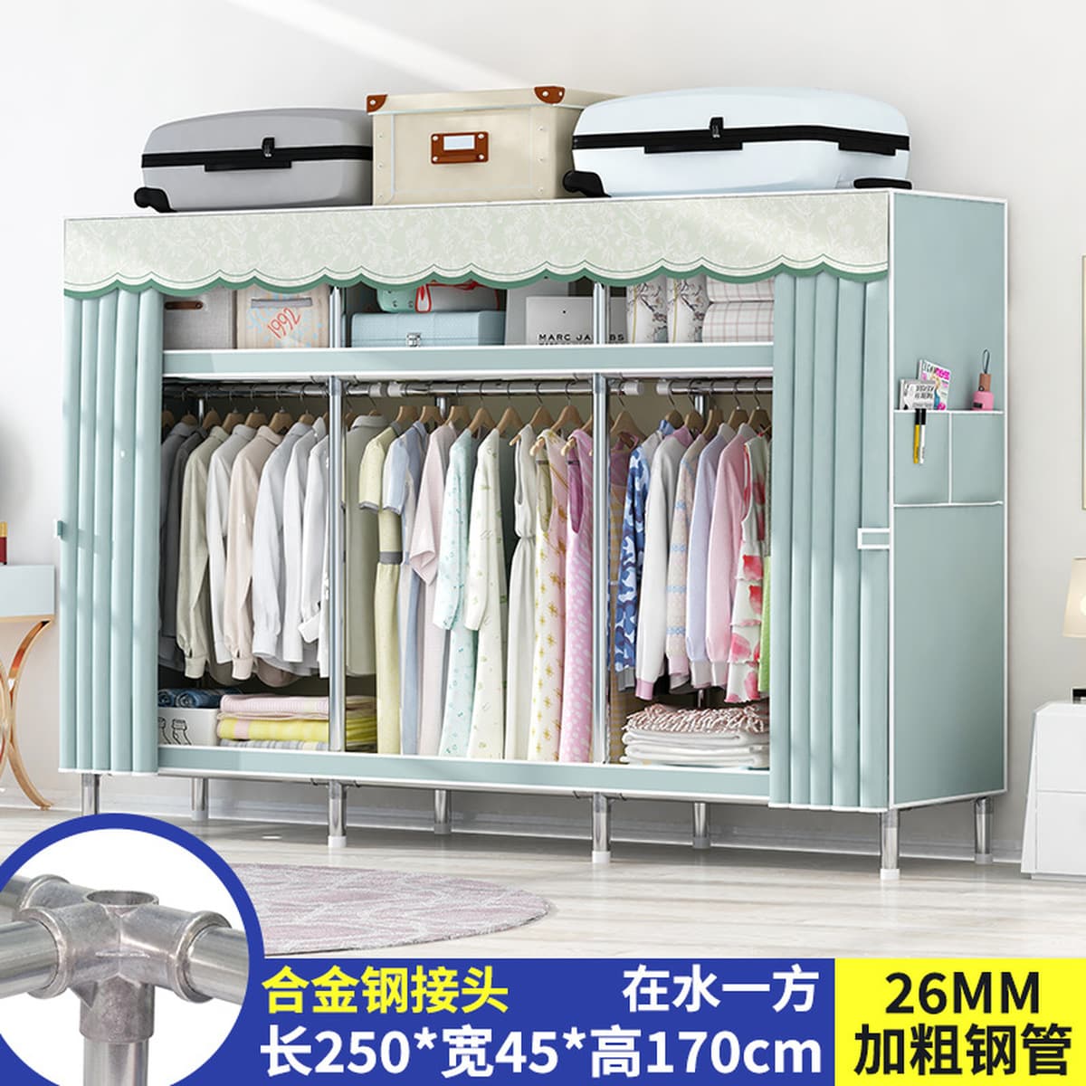 Современный простой толстый и усиленный гардероб Домашняя спальня простой тканый гардероб