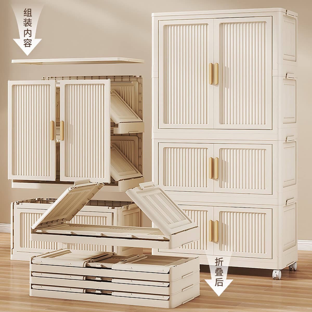 Складной шкаф для хранения, простая сборка, многослойный многофункциональный детский гардероб, детская одежда, шкаф для...