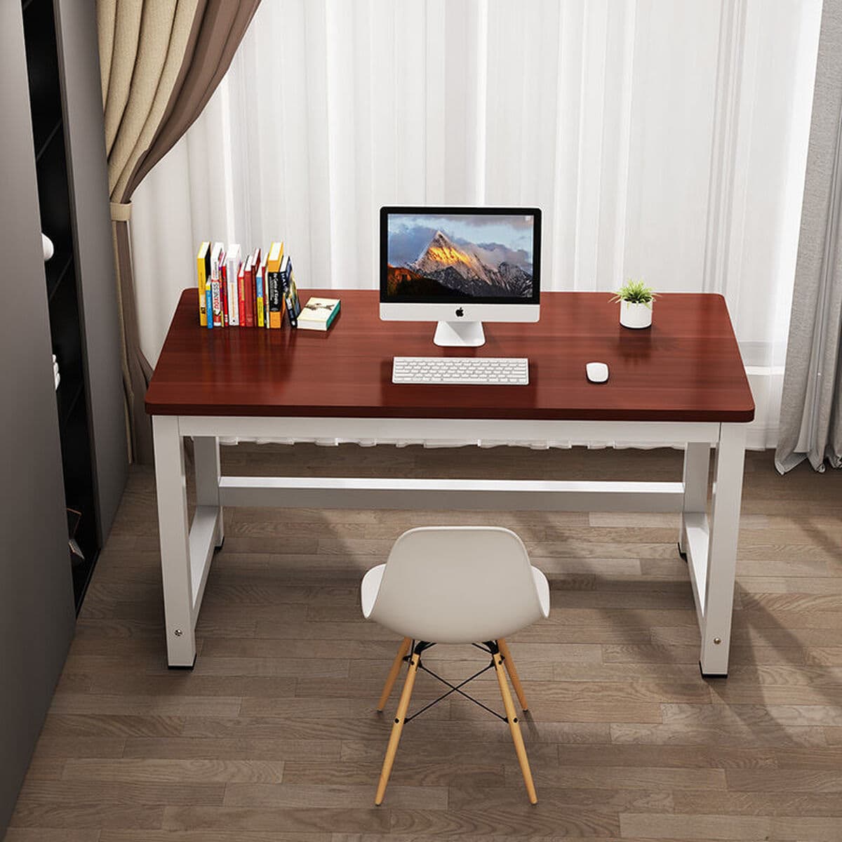 Новый компьютерный стол, утолщенный настольный стол, домашний письменный стол, прямоугольный студенческий простой стол,...