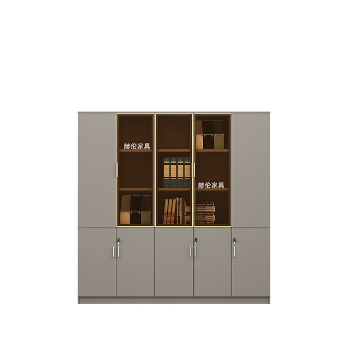 Стеклянный шкаф, картотечный шкаф, деревянный низкий шкаф для хранения данных, простой современный офисный файловый высокий...