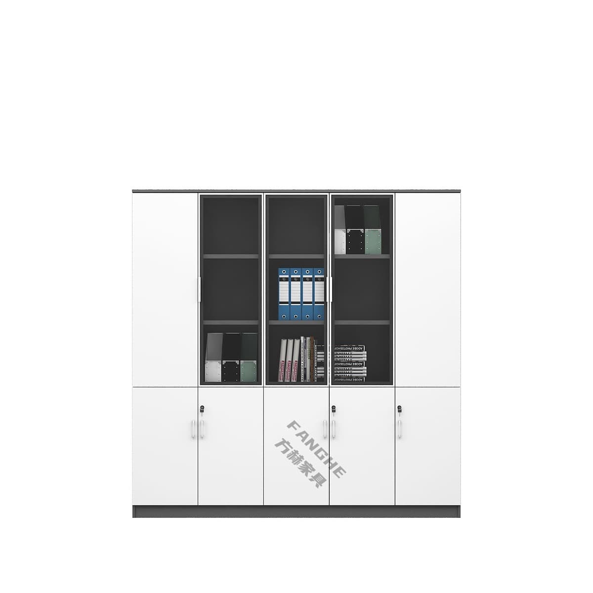 Стеклянный шкаф, картотечный шкаф, деревянный низкий шкаф для хранения данных, простой современный офисный файловый высокий...