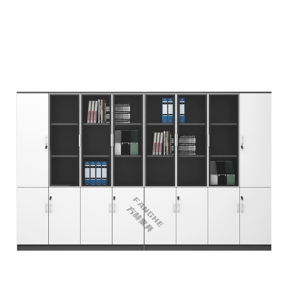 Стеклянный шкаф, картотечный шкаф, деревянный низкий шкаф для хранения данных, простой современный офисный файловый высокий...