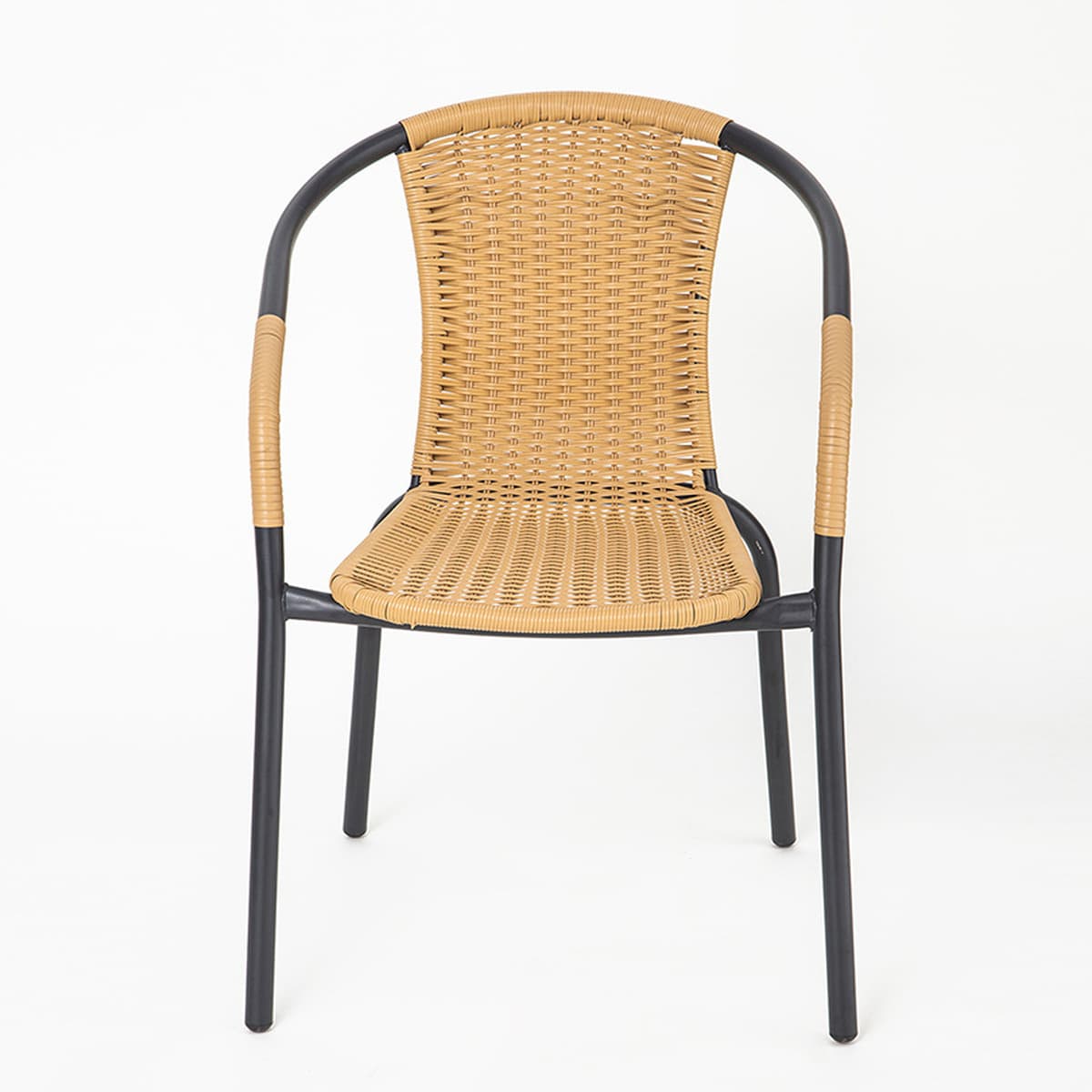 Кресло из ротанга для отдыха на террасе, в саду, на балконе, кресло с подлокотниками из кованого железа для кафе, прямые...