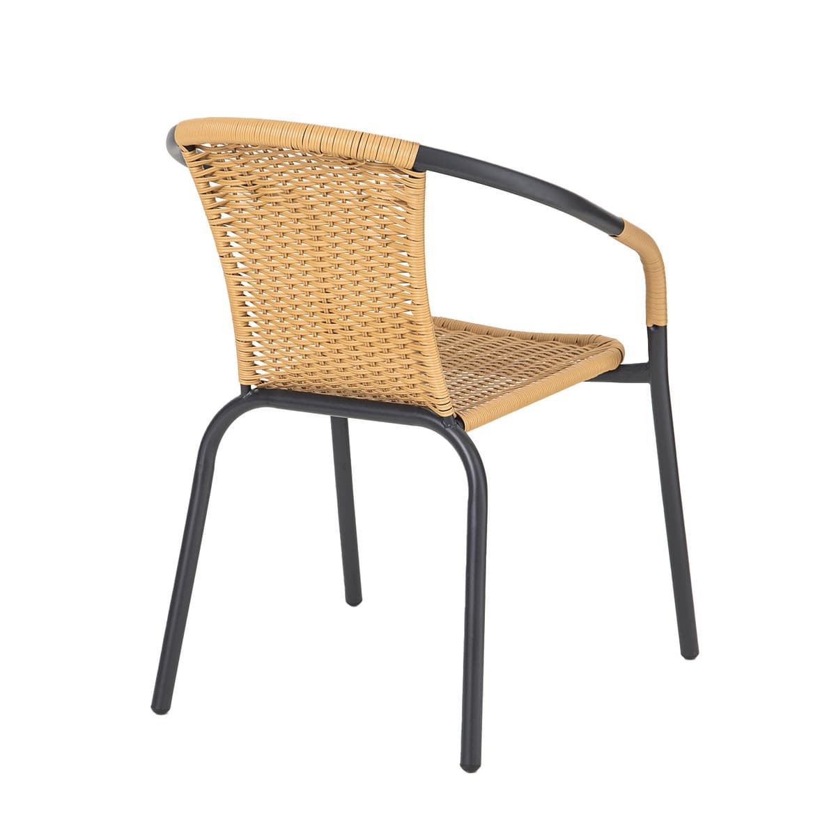 Кресло из ротанга для отдыха на террасе, в саду, на балконе, кресло с подлокотниками из кованого железа для кафе, прямые...