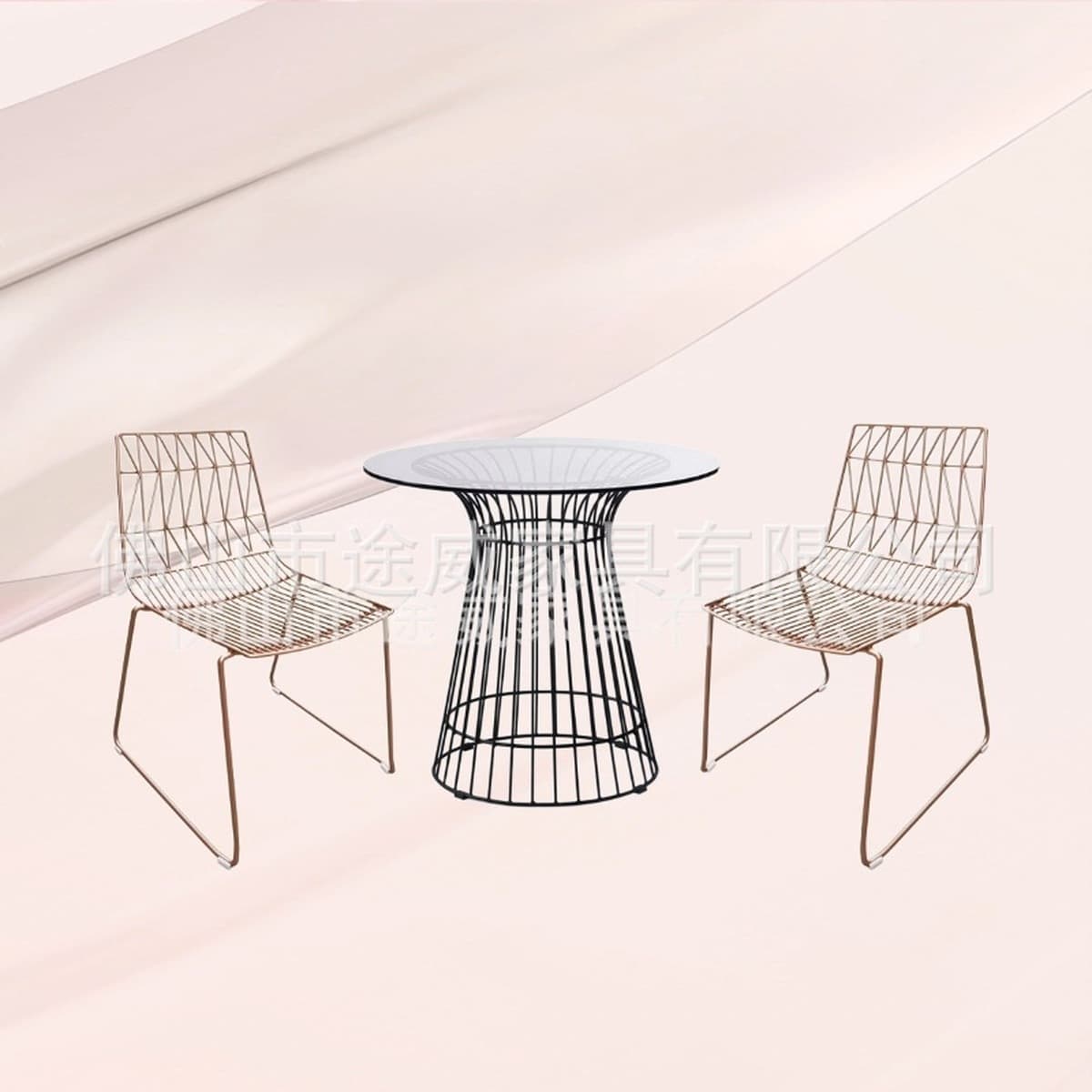 Легкая роскошная мебель для отеля, обеденный стул, интернет-знаменитость, высококачественный металлический стул,...