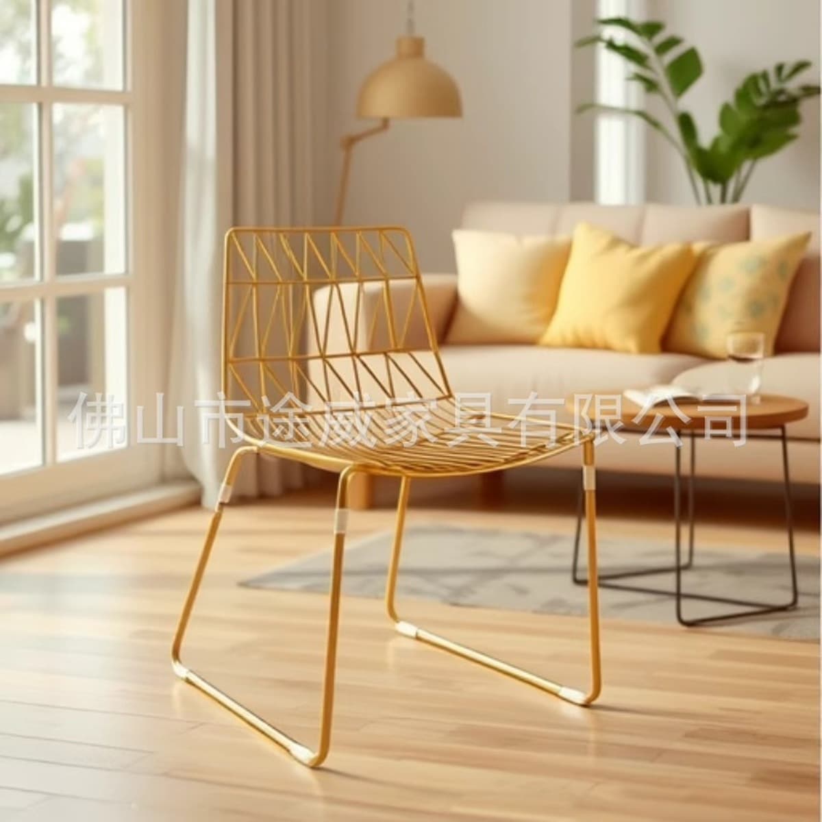 Легкая роскошная мебель для отеля, обеденный стул, интернет-знаменитость, высококачественный металлический стул,...