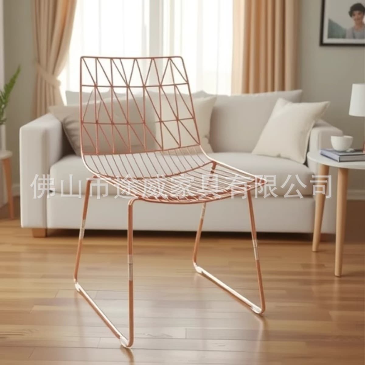 Легкая роскошная мебель для отеля, обеденный стул, интернет-знаменитость, высококачественный металлический стул,...