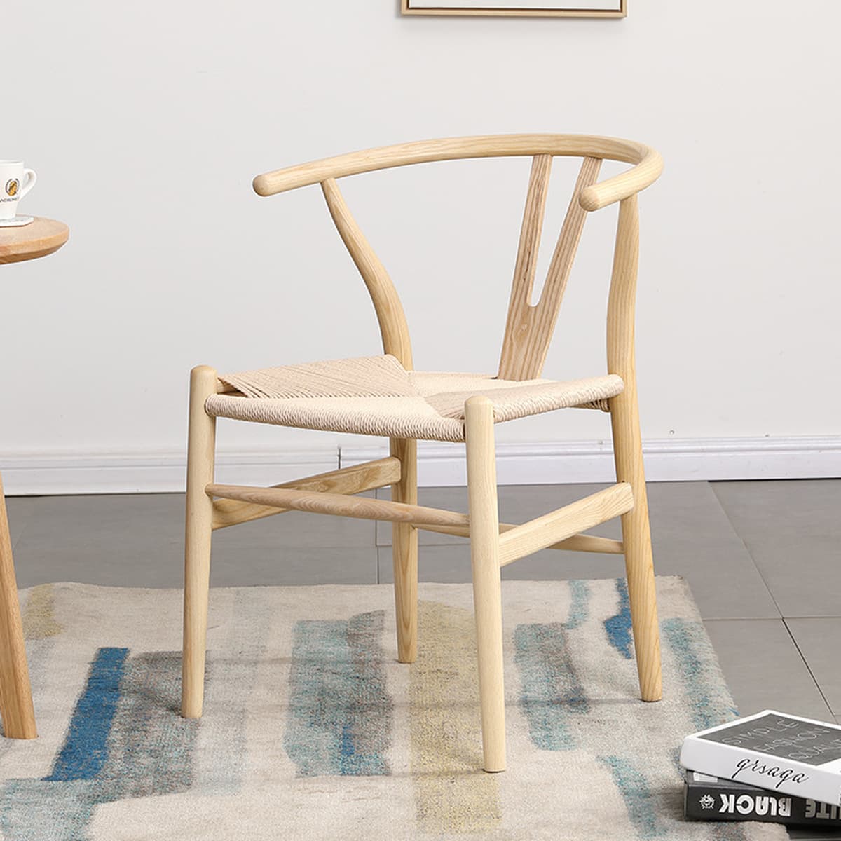 Скандинавский обеденный стул из массива дерева, простой стул Y-образной формы из буковой древесины, обеденный стул для...