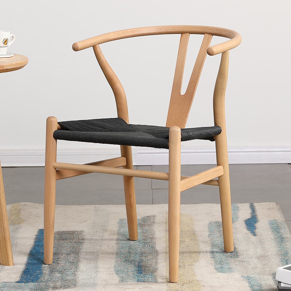 Скандинавский обеденный стул из массива дерева, простой стул Y-образной формы из буковой древесины, обеденный стул для...