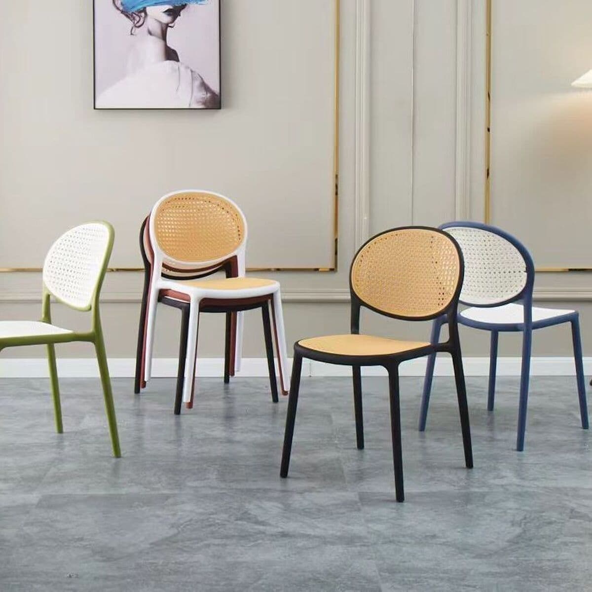 Пластиковый стул из ротанга, подержанный стул из ротанга с подлокотниками, дышащий домашний обеденный стул, коммерческий...