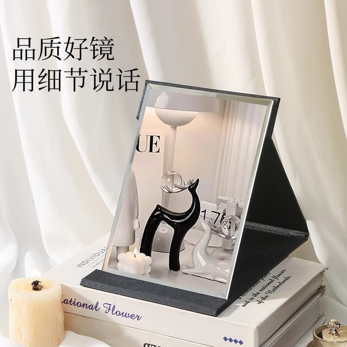 Складное зеркало для макияжа зеркало pupu столешница раскладушка портативный HD зеркало для макияжа женский мужской...