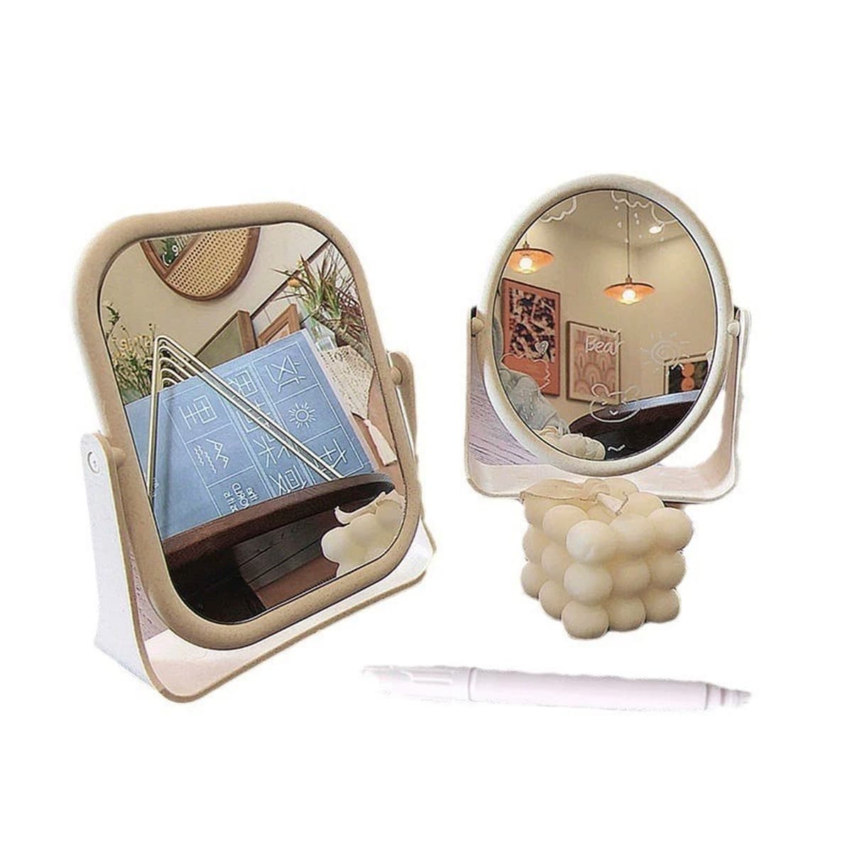 Зеркало в Интернете Популярное зеркало Настольное зеркало для макияжа Вращающееся настольное домашнее общежитие Большое...