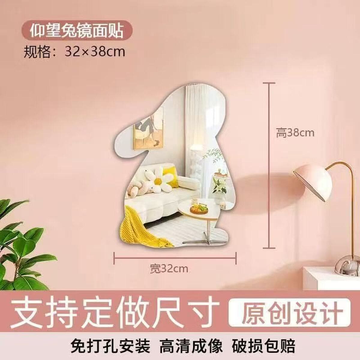 Зеркало в ванной комнате с самоклеящаяся стена туалетный столик зеркало зеркало косметическое зеркало без перфорации...