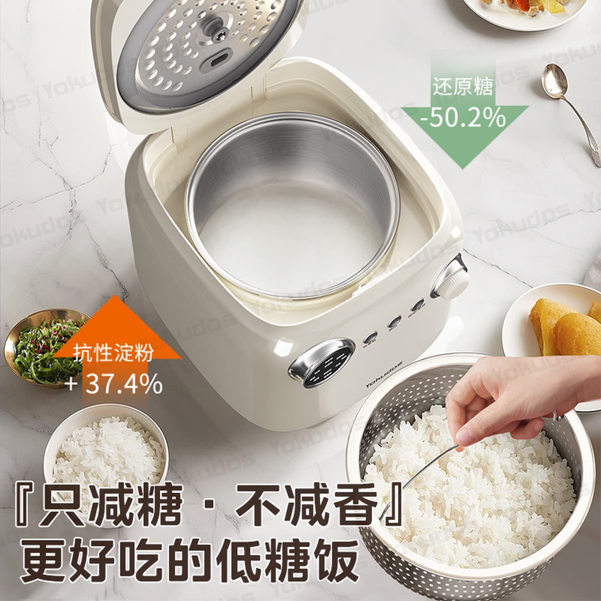 Соединенные Штаты Yokudos Бытовая многофункциональная интеллектуальная рисоварка 0 Мини рисоварка 0 с покрытием вкладка...