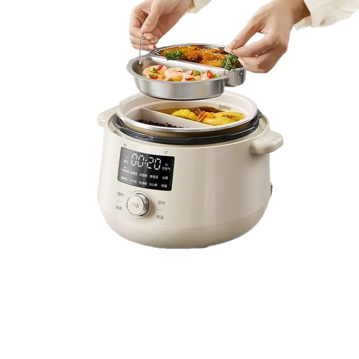 Электрическая скороварка Supor для домашнего использования 3 литра с двойным желчным 0 с покрытием скороварка рисоварка...