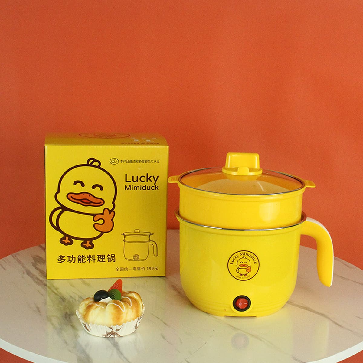 Электрическая кастрюля Little Yellow Duck, бытовая электрическая кастрюля, кастрюля на вынос, кухонная кастрюля с...