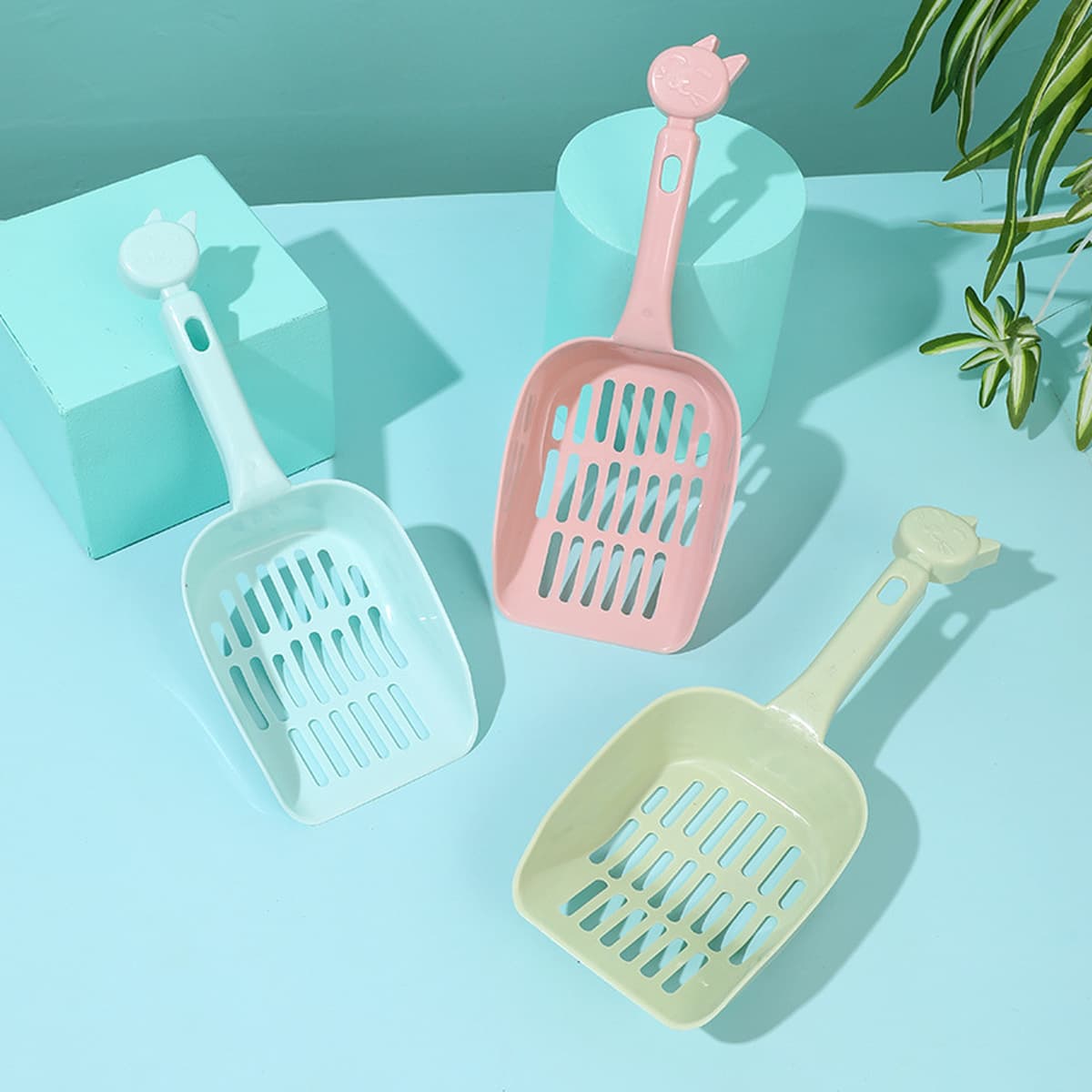 Оптовая Продажа с фабрики Новая утолщенная ручка для котенка сетка лопатка для кошачьих туалетов Macaroon цвет домашнее...