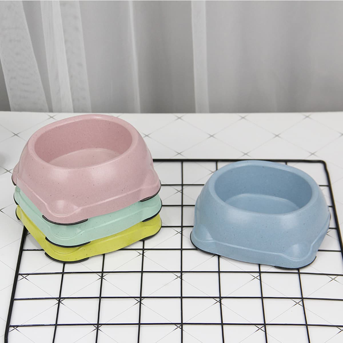 Товары для домашних животных бамбуковое волокно собака миска макарун кошка миска собака миска для воды собака рисовый...