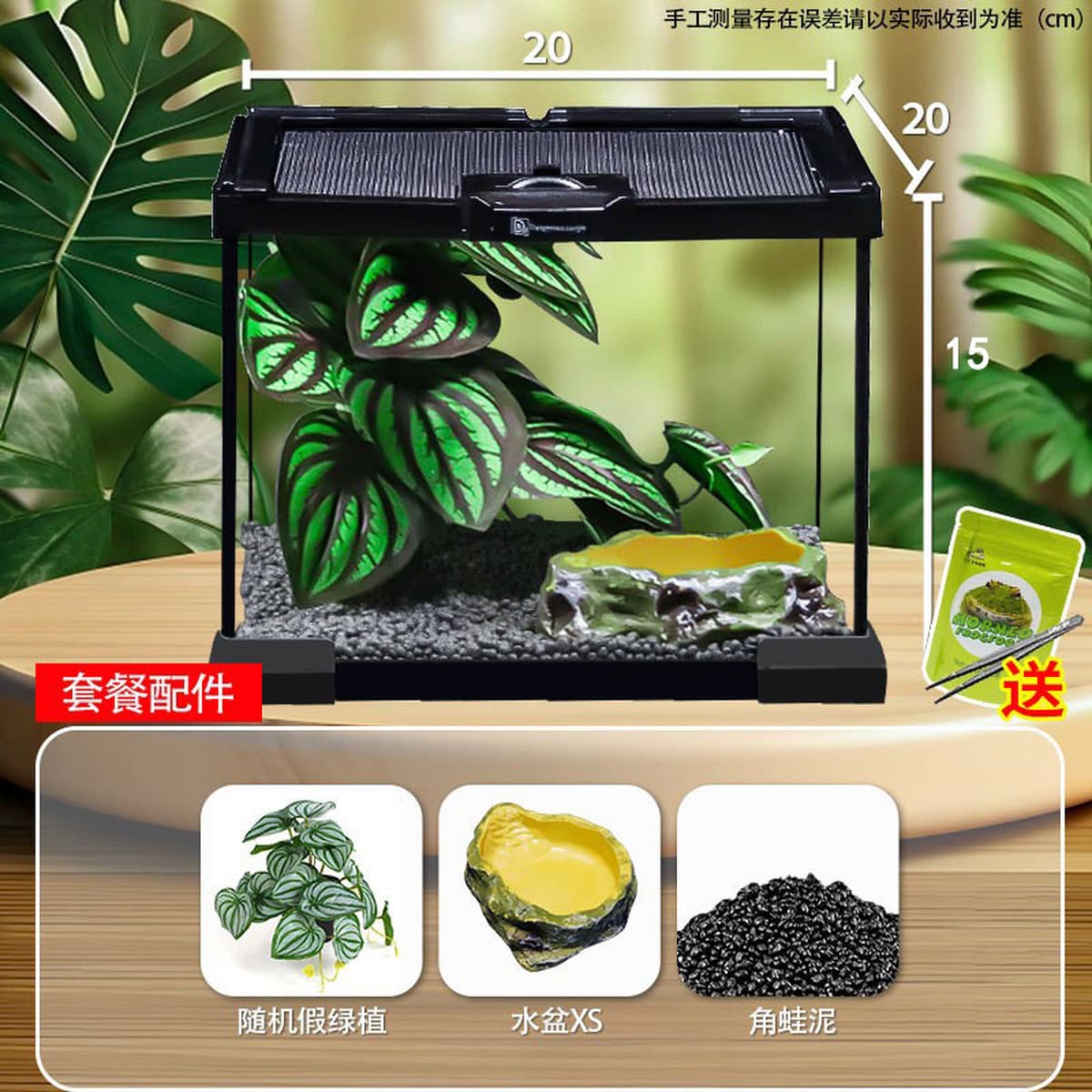 Jar Rainforest стеклянная коробка для кормления домашних животных ящик для лазания ящерица экологическая банка угловая...